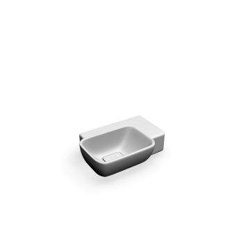 myDay Hand-rinse basin 400x280 mm, without overflow incl. cover cap white/chrome by Keramag Design