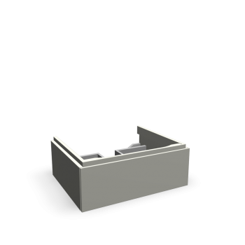 Xeno2 vanity unit 600mm w.1 drawer, greige by Keramag Design