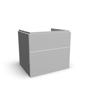 Xeno² vanity unit 600mm/2 drawers, white by Keramag Design