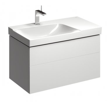 Xeno2 wash basin 900mm, right shelf, w/out t.h. by Keramag Design