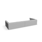 Xeno2 WTU 1200x220mm/ 2 Schubladen, Weiß für die 3D Raumplanung