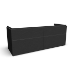 Xeno2 WTU 1400x530mm/ 4 Schubladen, Grau für die 3D Raumplanung