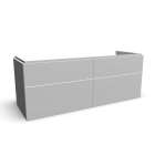 Xeno2 WTU 1400x530mm/ 4 Schubladen, Weiß für die 3D Raumplanung