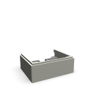 Xeno2 WTU 600x220mm/ 1 Schublade, Greige für die 3D Raumplanung