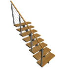 kurze Treppe einläufig links