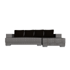 L-Form Couch mit Strukturstoffbezug