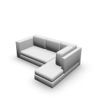 L-Form sofa for your 3d room design