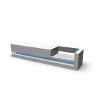 Lowboard Shot mit blauen LED-Licht an für die 3D Raumplanung