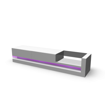 Lowboard Shot mit violetten LED-Licht an von MÖBILIA