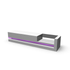 Lowboard Shot mit violetten LED-Licht an für die 3D Raumplanung