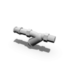 Rohr Y-Stück für die 3D Raumplanung