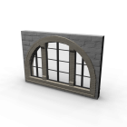 Round arched window for your 3d room design