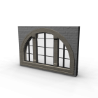 Round arched window big for your 3d room design