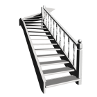 Single winder stairs for your 3d room design