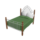 Steel frame bed