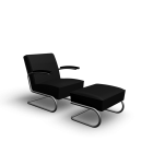 S 411 + S 411 H Sessel + Hocker für die 3D Raumplanung