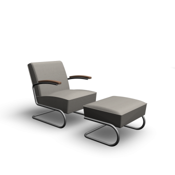 S 411 + S 411 H Armchair + Ottoman by Thonet