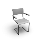 Thonet S 43 with armrests by Thonet