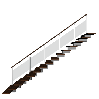 Treppe einläufig links