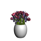 Vase with tulips for your 3d room design