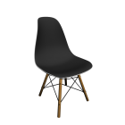 Eames Plastic Side Chair DSW with full upholstery by Vitra