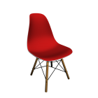 Eames Plastic Side Chair DSW mit Vollpolster von Vitra