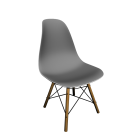 Eames Plastic Side Chair DSW mit Vollpolster für die 3D Raumplanung