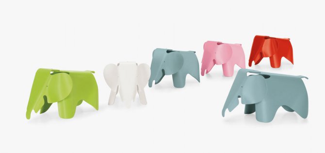 Eames Elephant light pink by Vitra