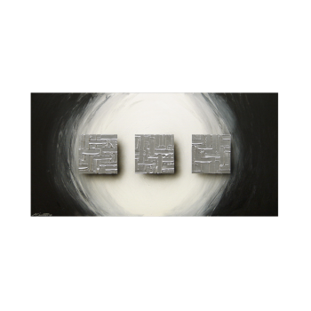 Cubes of Silver  120 x 60 cm Leinwandbild von WandbilderXXL