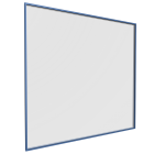 Steel frame window with milk glass