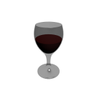 Wine glass with red wine