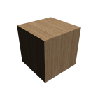 Wooden cube for your 3d room design
