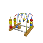 Wooden roller coaster bead maze