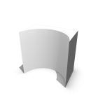 Bauelement weiß ohne Struktur für die 3D Raumplanung