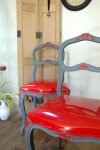 Red Patent Leather Chair     © Ghost Furniture