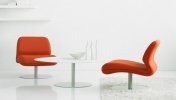 Attitude chair and table     © Republic of Fritz Hansen(TM), Attitude (TM) designed by Morten Voss