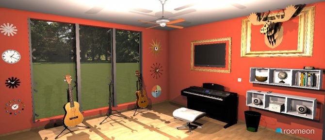 Raumgestaltung Music Room in der Kategorie Arbeitszimmer