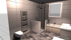Raumgestaltung Bad mit Wand in der Kategorie Badezimmer