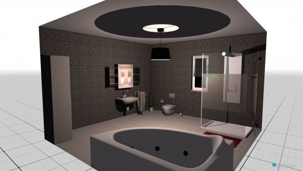 Raumgestaltung bad modern in der Kategorie Badezimmer