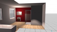 Raumgestaltung bad rot in der Kategorie Badezimmer