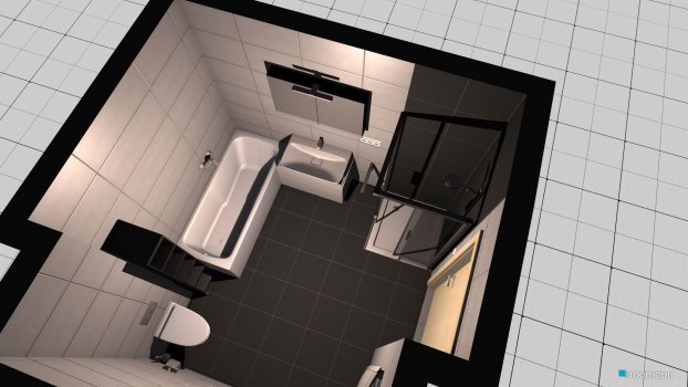 Raumgestaltung Badezimmer Wandteilung in der Kategorie Badezimmer