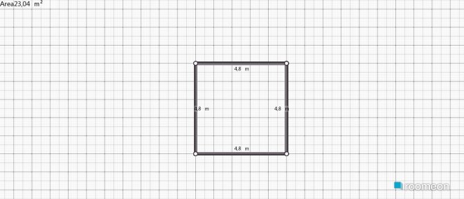 Raumgestaltung Grundrissvorlage Quadrat in der Kategorie Esszimmer