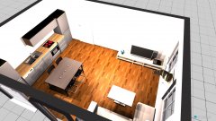 Raumgestaltung Wohnküche in der Kategorie Esszimmer