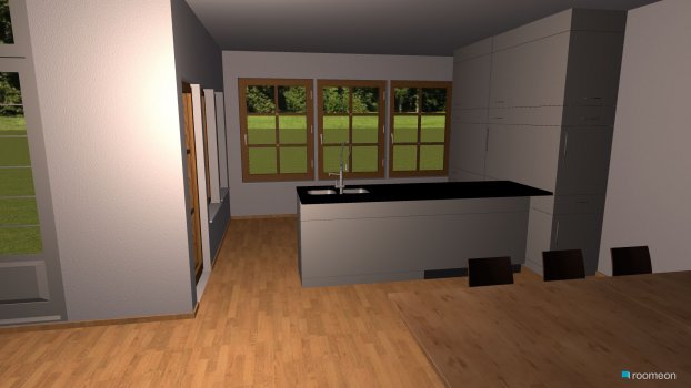 Raumgestaltung V1 Wohn-Ess-Küche in der Kategorie Keller