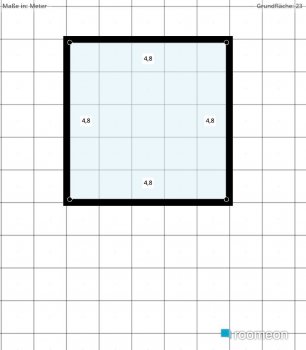 Raumgestaltung Grundrissvorlage Quadrat in der Kategorie Kinderzimmer