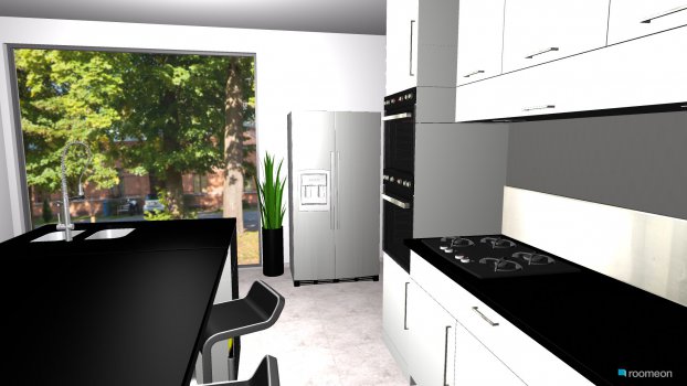 Raumgestaltung island kitchen grey in der Kategorie Küche