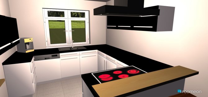 Raumgestaltung Küche leer in der Kategorie Küche