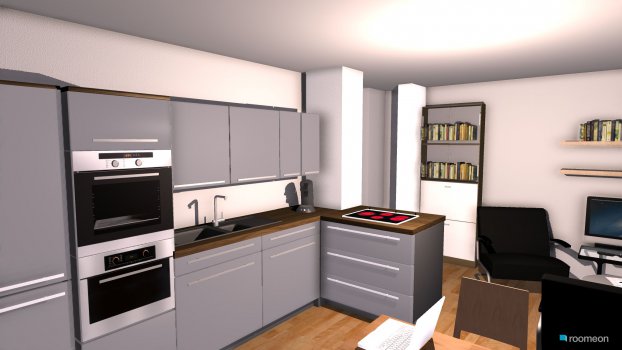 Raumgestaltung Wohnen-Essen-1-5-Alternative in der Kategorie Küche