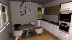 Raumgestaltung Wohnzimmer Küche in der Kategorie Küche