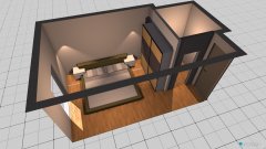 Raumgestaltung Mario V05a Schlafz Bett gross-gedreht, mit Bad in der Kategorie Schlafzimmer